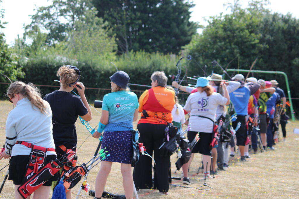 Archers on the shooting line
